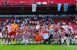 Integrantes de la selección paraguaya Sub 20, en los Juegos Odesur Santa Fe 2026.