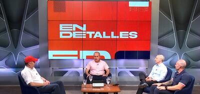 Los colorados disidentes Nicolás Zárate (izq.), el diputado Daniel Centurión y Hugo Ramírez (der.), anoche en el programa "En Detalles”, por ABC TV.