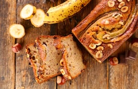 Budín de banana.