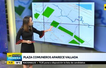 Plaza Comuneros aparece vallada