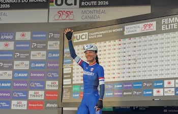 Agua Marina Espínola en el Mundial de Ciclismo en Canadá.
