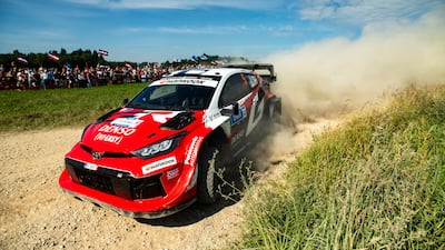 Sami Pajari y Marko Salminen (Toyota GR Yaris Rally1) están muy cerca de la victoria en el Delfi Rally de Estonia.