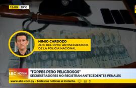 Santa Rosa del Aguaray: Secuestradores no registran antecedentes penales