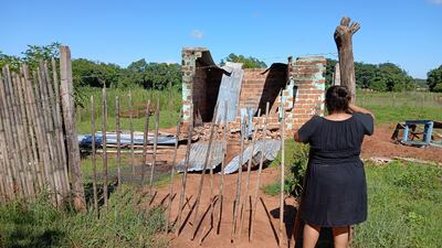 Nancy Mendoza perdió su vivienda y pertenencias a raíz de un incendio.