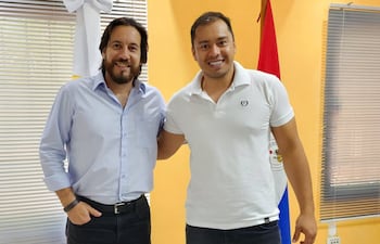 El senador Rubén Velázquez y el intendente de Ciudad del Este, Miguel Prieto.