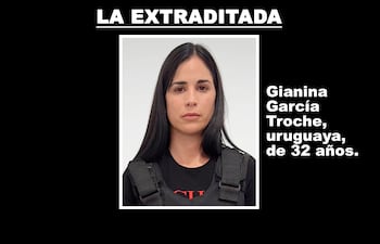 Gianina García Troche, uruguaya, extraditada de España a Paraguay en el caso A Ultranza Py.