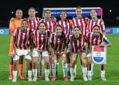 Formación titular que presentó la selección paraguaya Sub 17 frente a Japón.