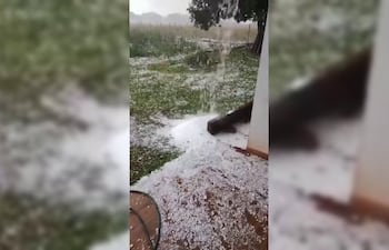 Tormenta con granizo sorprendió a pobladores de Mayor Otaño