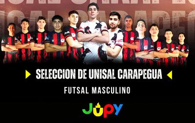 La selección de Futsal masculino,  de la UNISAL de Carapeguá.