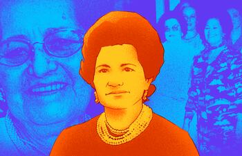 Idalia Flores de Zarza. Una ilustración de Leda Sostoa.