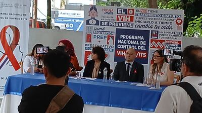 Conferencia de prensa brindad por el Programa Nacional de Control del Sida e ITS, (Pronasida), por el Día Mundial de Lucha contra el Sida.