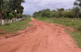 Esta imagen corresponde a la colonia Oñondivepa por donde cruza el trazado del futuro asfaltado