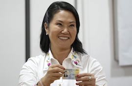 Keiko Fujimori, presidenta electa de Perú, en Lima, durante un acto público.