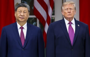 El presidente chino Xi Jinping y el estadounidense Donald Trump durante su encuentro en la Casa Blanca.