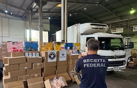 La Receita Federal decomisó gran canidad de productos de contrabando durante el 2025.