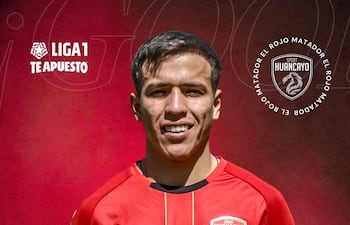 Juan José Giménez marcó el punico tanto para el Sport Huancayo de Perú.