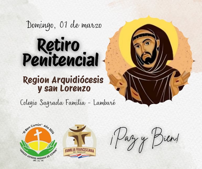 Invitación al retiro penitencial 2026.