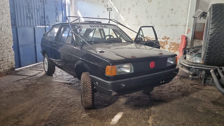 El VW Gol “cuadrado” de Javier Campos está en fase final de preparación para su vuelta al Chaco.