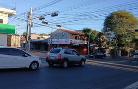 Vista de la Avenida Choferes del Chaco y el cruce con Teodoro S. Mongelós.