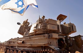 Un tanque israelí en línea de defensa. (archivo)