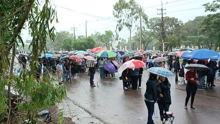 Movilizacion de docentes Villarrica
