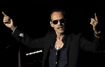 El cantante Marc Anthony durante un concierto en 2025. El artista lidera el listado de un concierto a beneficio de Venezuela.
