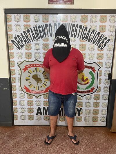 Edgar Giménez Duarte, detenido.