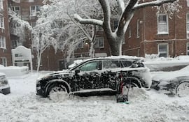Histórica tormenta de nieve en Nueva York.
