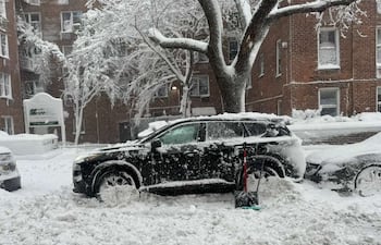 Histórica tormenta de nieve en Nueva York.