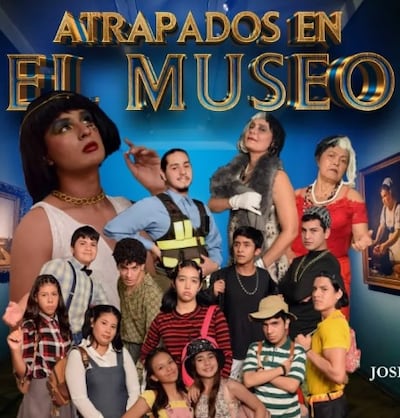 El elenco que sube a escena con "Atrapados en el museo".