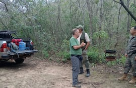 Participantes del operativo de búsqueda de Wenceslao Benoit (77), desaparecido en el parque nacional "Defensores del Chaco", en Alto Paraguay.