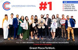 La Universidad Central del Paraguay ocupa el primer lugar en el ranking nacional de Great Place to Work.