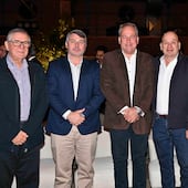 Héctor Cristaldo, Andy Oswald Raatz, Michael Harder Toews, presidente de Bancop; Harry Bartel y Ricardo Wollmeister.