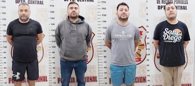 Deybis Orialis Toche González, Jorge Luis Riveros Núñez, Carlos Fernando Troche Morel y David Rodrigo Ríos González, capturados en Benjamín Aceval.