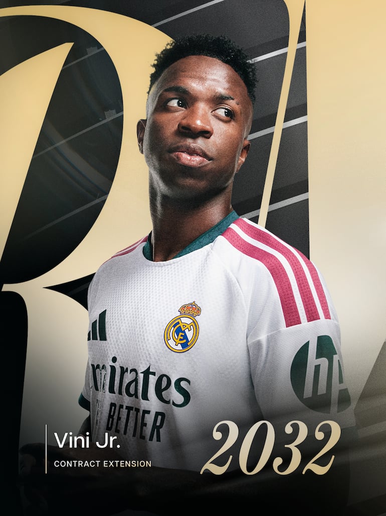 Real Madrid anunció la renovación de Vinicius Jr. hasta 2032.