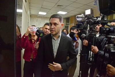 Juicio de Hernán Rivas en la sala 2 piso 2 torre norte del palacio de Justicia