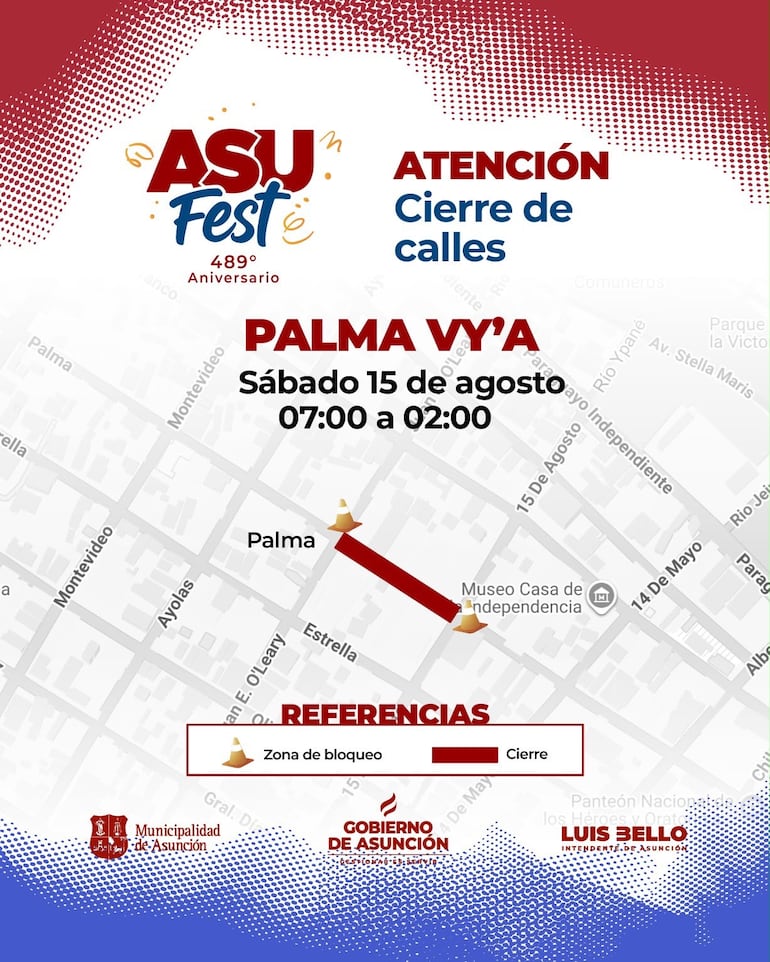La calle Plama estará cerrada este sábado.
