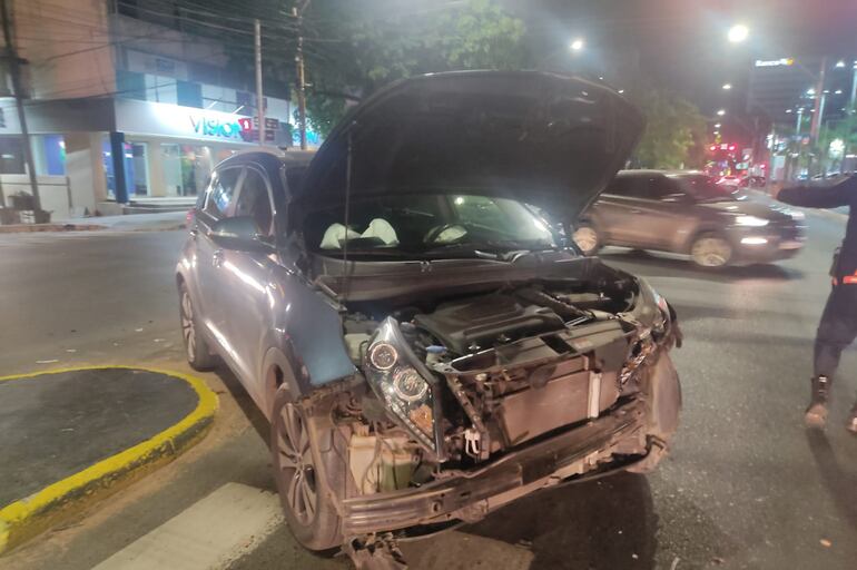 Camioneta implicada en el accidente.