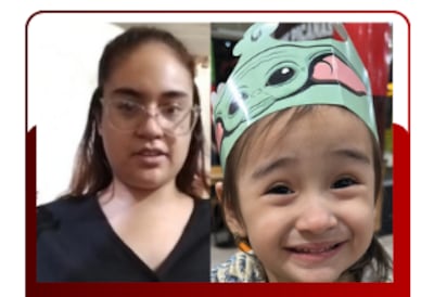 Gissell Noemí Ojeda Riveros (24) y la niña Emma Valentina Benítez Ojeda (3), se encuentran con paradero desconocido.