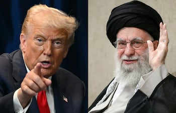 El presidente de Estados Unidos, Donald Trump (i) y el líder supremo iraní, ayatolá Ali Khamenei.