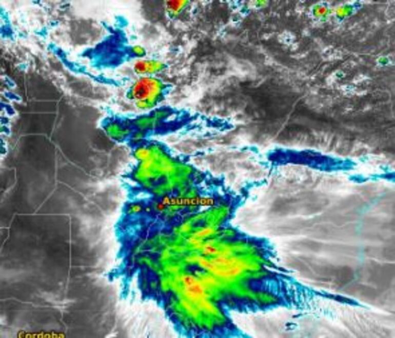 Mapa satelital de Meteorología.