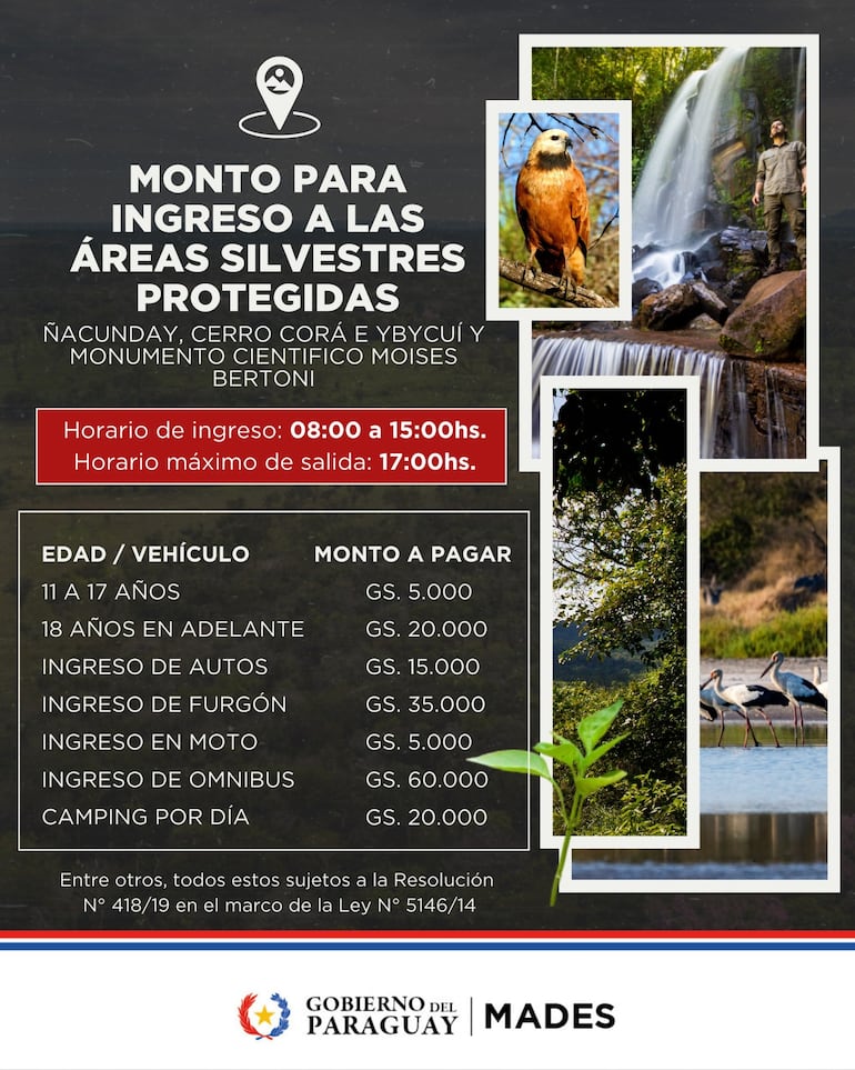 El Mades recuerda que los Parques Nacionales no son balnearios y recuerda las prohibiciones