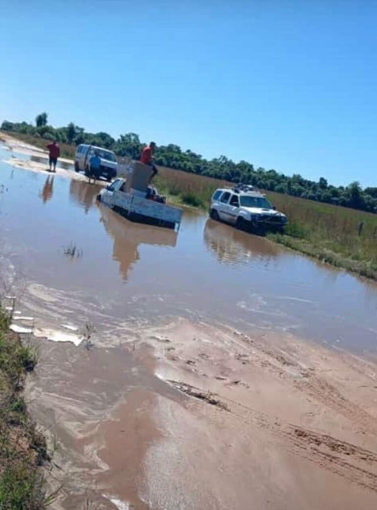 Una zona crítica del trayecto que conduce a Laureles. 