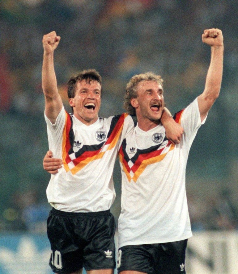 Lothar Matthaus y Rudi Völler, ex figuras de la selección alemana.