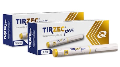 Bolígrafo TIRZEC y cuatro agujas estériles de Tirzepatida