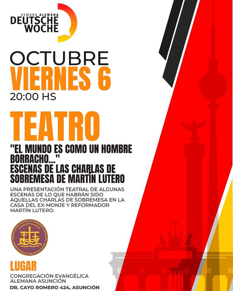 Otro especial ofrecimiento de la Semana Alemana que propone en su agenda actividades que no  sean solo de diversión, sino un espacio de reflexión y un útil acercamiento, así como una oportunidad para aprender y valorar su rica cultura y, especialmente, con acceso gratuito.