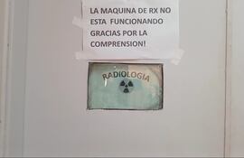 El equipo está averiado desde hace más de dos semanas.