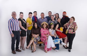 El elenco de la obra "Inquilinato", que este fin de semana se presentará en la Manzana de la Rivera