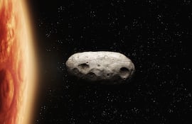 Deimos, satélite de Marte. Imagen ilustrativa.