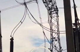 Subestación Yguazú donde se desprendió un conductor que causó la reacción en cadena que desencadenó el apagón del 18 de febrero.